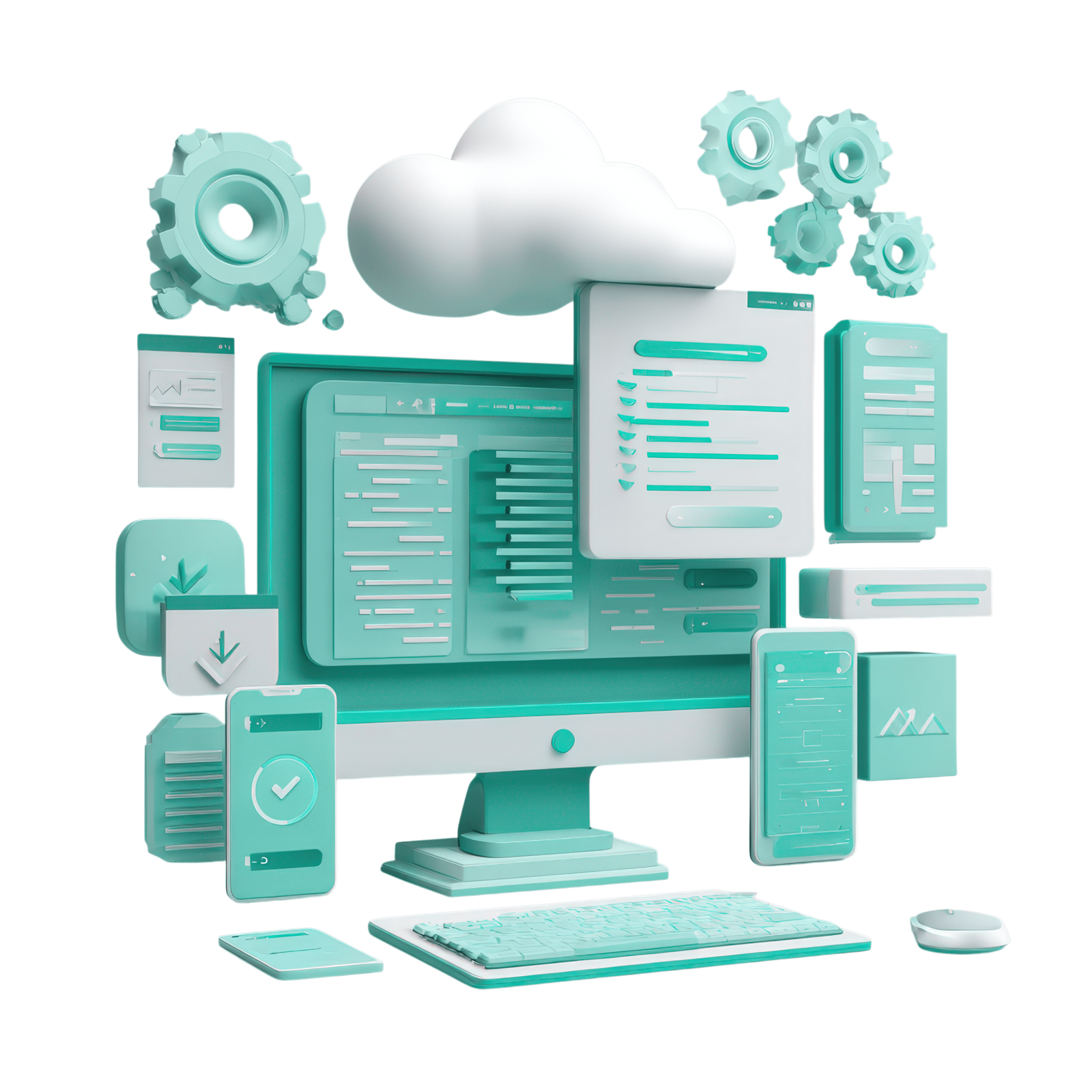 Web development illustration